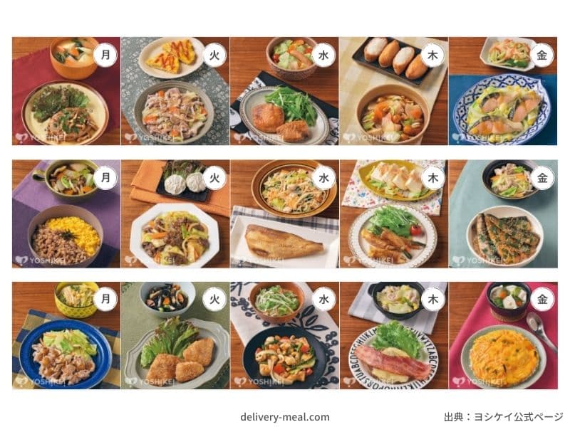ヨシケイ カットミールではいろいろな野菜を摂取出来て栄養バランスが良好